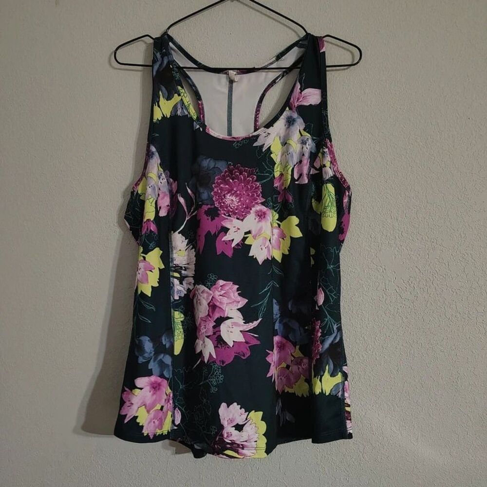 Women sports floral tank top